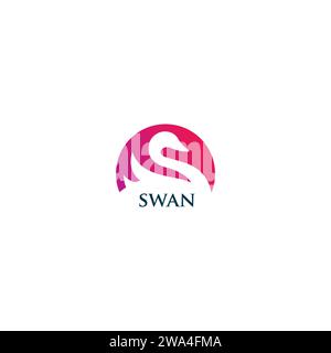 Swan Abstract Logo Simple Design. Swan Icon Vector Stock Vector