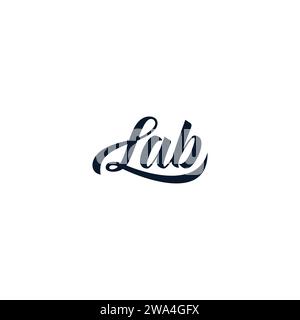 lab typography logo simple. Lab icon vector Stock Vector