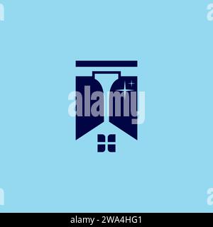 Home Cleaning Logo Symbol. Window Logo Stock Vector