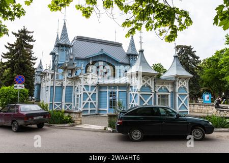 Pyatigorsk, Russia - May 12, 2023: Lermontov Gallery exterior, it was built in 1901, design with eclectic and modern style by Ivan Ivanovich Baykov Stock Photo