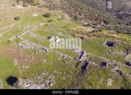 The agora of new Pleuron (Plevrona), in ancient Aetolia, Greece Stock Photo
