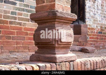 Red brick traditional houses in rural China Stock Photo