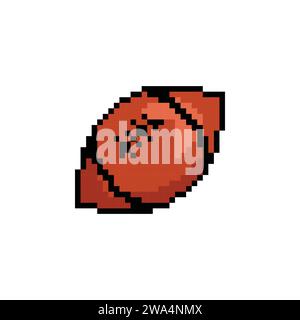 American Football Ball Pixel Art Sports Game Icon Stock Vector Image ...