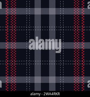 Vintage plaid check pattern fabric texture tartan textile isolated Stock Vector