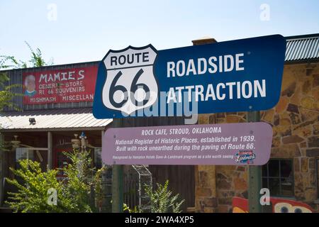 rock cafe roadside attraction in stroud on route 66 oklahoma Stock Photo