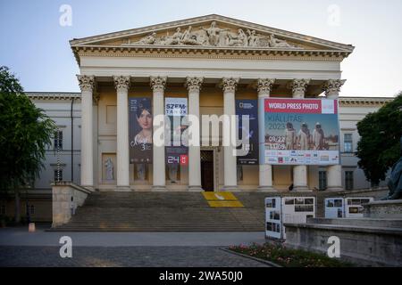 Front Entrance Exterior and grounds of the Hungarian National Museum Budapest, Hungary Stock Photo