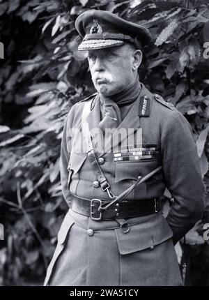 Sir John French, first Commander-in-Chief of the British Expeditionary Force (BEF), photographed in Blendecques, France. Photographer: H. D. Girdwood. Stock Photo