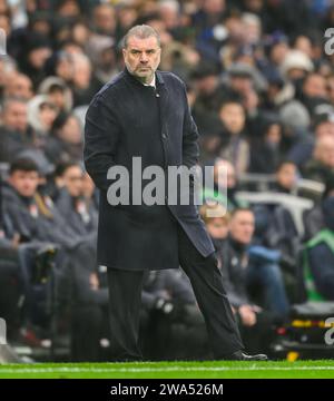 Ange Postecoglou on the touchline as Manager for Tottenham Hotspur FC ...