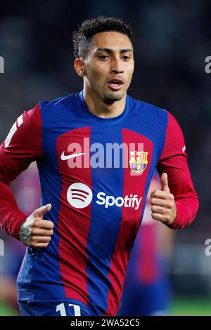 Barcelona, Spain. 20th Dec, 2023. Raphinha in action during the LaLiga EA Sports match between FC Barcelona and UD Almeria at the Estadi Olimpic Lluis Stock Photo