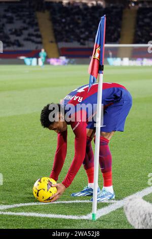 Barcelona, Spain. 20th Dec, 2023. Raphinha in action during the LaLiga EA Sports match between FC Barcelona and UD Almeria at the Estadi Olimpic Lluis Stock Photo