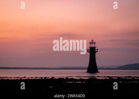 Whiteford Lighthouse, Swansea Stock Photo