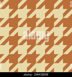 Seamless houndstooth texture. Brown checkered pattern Stock Vector