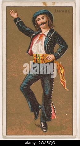 Jarabe, from National Dances (N225, Type 1) issued by Kinney Bros. 1963 by Kinney Brothers Tobacco Company Stock Photo