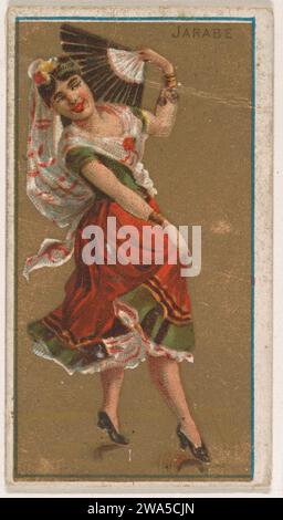 Jarabe, from National Dances (N225, Type 1) issued by Kinney Bros. 1963 by Kinney Brothers Tobacco Company Stock Photo