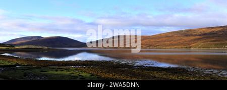 View over the Kyle of Durness, Keoldale, Sutherland, Highlands of Scotland, UK Stock Photo