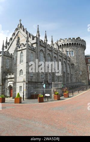 Ireland, Dublin, Dublin Castle, The Record Tower, the sole surviving part of the original castle dating to 1228, now the Garda museum. Stock Photo