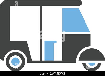 Auto Rickshaw icon vector image. Stock Vector