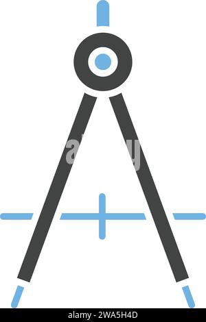 compasses line icon, outline symbol, vector illustration, concept sign ...