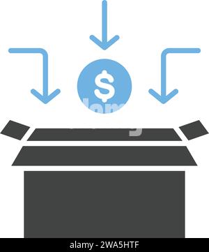 Crowdfunding icon vector image. Stock Vector