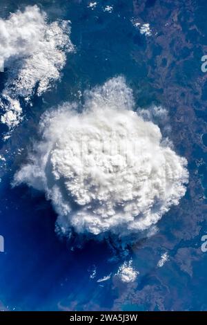 Observations of Planet Earth from Space. Digital enhancement of an image by NASA. Stock Photo