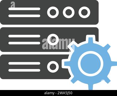 Database Settings icon vector image. Stock Vector