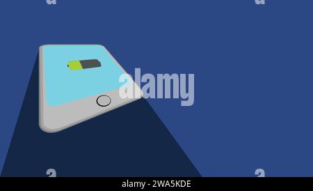 cell phone discharging Stock Vector