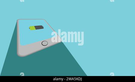 cell phone discharging Stock Vector