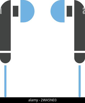 Earbuds headphone vector icon. Music sign. Graph symbol for music and ...