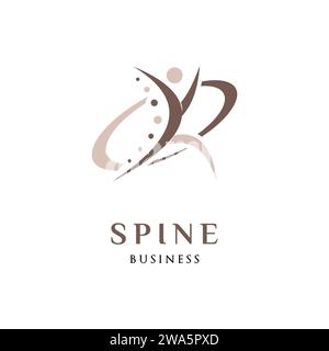 Spine Icon Logo Design Template Stock Vector