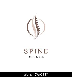 Spine Icon Logo Design Template Stock Vector