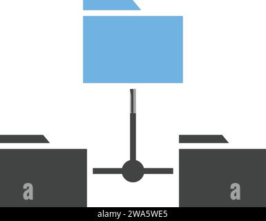Folders Sharing Data icon vector image. Stock Vector
