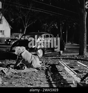 Der Schatz vom Toplitzsee, aka Schüsse im Morgengrauen, Kriminalfilm, Deutschland 1959, Regie: Franz Antel, Darsteller: Sabine Sesselmann Stock Photo