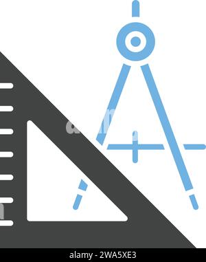 Geometry Tools icon vector image. Stock Vector