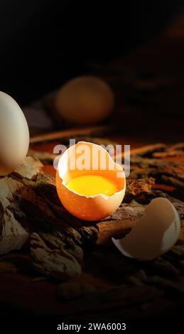 Adorable eggs, funny eggs, taken in studio, high quality images Stock Photo