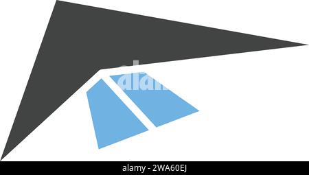 Hang Glider icon vector image. Stock Vector