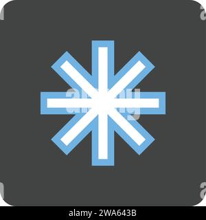 Keycap Asterisk icon vector image. Stock Vector