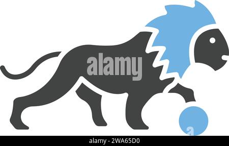 Lion Performing icon vector image. Stock Vector