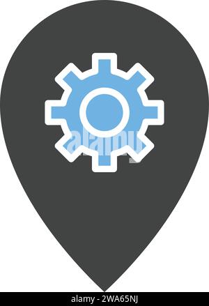 Location Settings icon vector image. Stock Vector