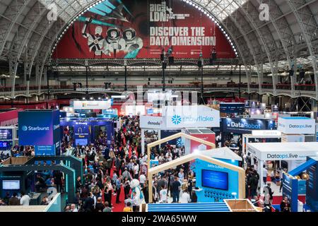 Big Data London conference software exhibits at London Kensington Olympia, London, UK Stock Photo