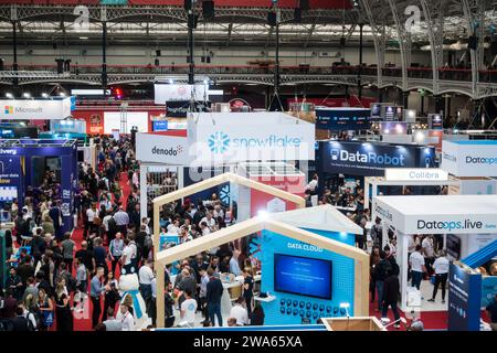 Big Data London conference software exhibits at London Kensington Olympia, London, UK Stock Photo
