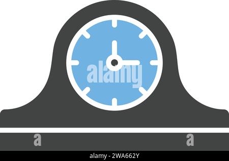 Mantelpiece Clock icon vector image. Stock Vector