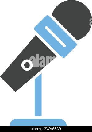 Mic Stand icon vector image. Stock Vector