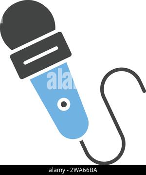 Mic with wire icon vector image. Stock Vector