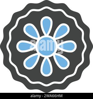 Moon Cake icon vector image. Stock Vector