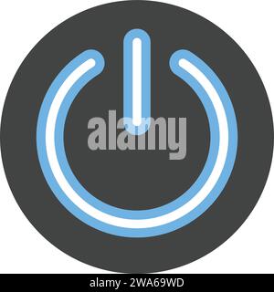 Power Button icon vector image. Stock Vector