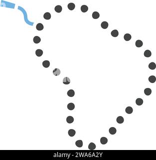 Prayer Beads icon vector image. Stock Vector