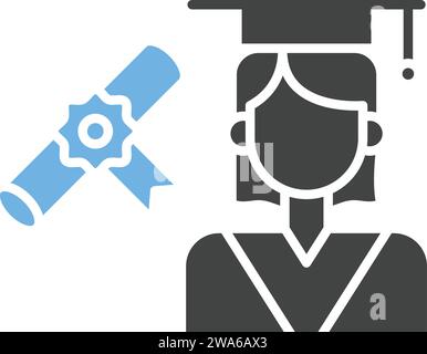 Receiving Degree icon vector image. Stock Vector