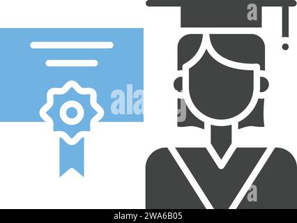 Receiving Diploma icon vector image. Stock Vector