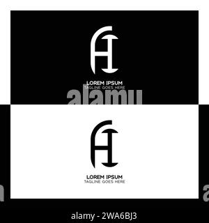 FI initial letters linked elegant logo. letter F and I pattern design monogram Stock Vector