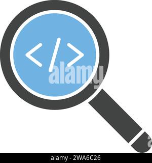 Search from Code icon vector image. Stock Vector